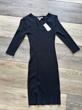 Banana Republic Black V-Neck Mini Dress